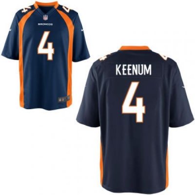 Mens Denver Broncos #4 Case Keenum Nike Navy Elite Jersey