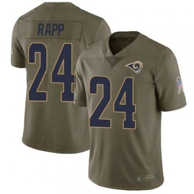 Rams 24 Taylor Rapp Olive Men Stitched Football Limited 2017 Salute To Service Jersey