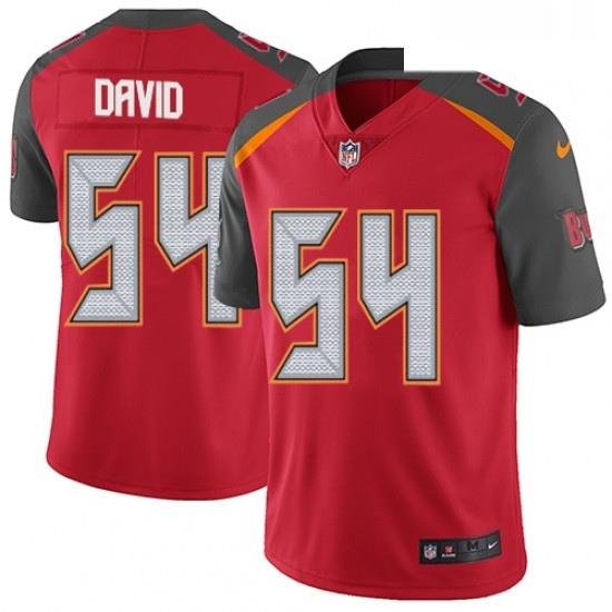 Mens Nike Tampa Bay Buccaneers 54 Lavonte David Red Team Color Vapor Untouchable Limited Player NFL Jersey