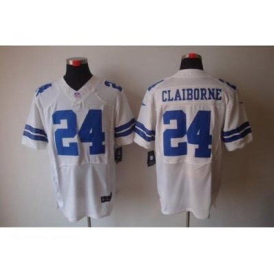 Nike Dallas Cowboys 24 Morris Claiborne White Elite NFL Jersey