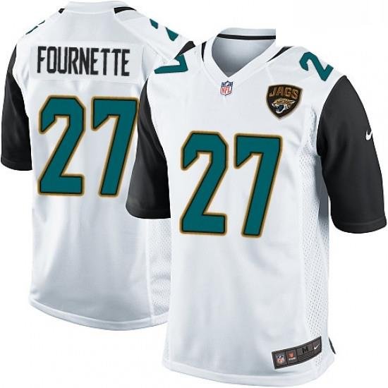 Men Nike Jacksonville Jaguars 27 Leonard Fournette Game White NFL Jersey