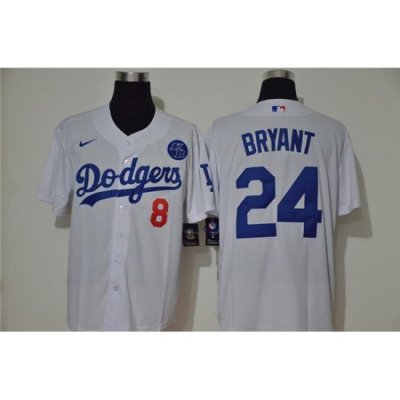 Dodgers 24 Kobe Bryant White 2020 Nike KB Cool Base Jersey