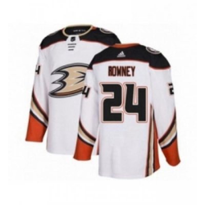 Youth Adidas Anaheim Ducks 24 Carter Rowney Authentic White Away NHL Jersey