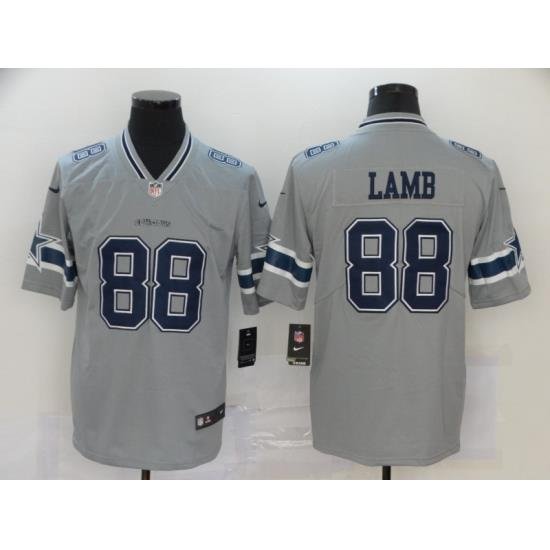 Nike CoWboys 88 Ceedee Lamb Gray Inverted Legend Limited Jersey