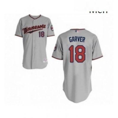 Mens Minnesota Twins 18 Mitch Garver Replica Grey Road Cool Base Baseball Jersey