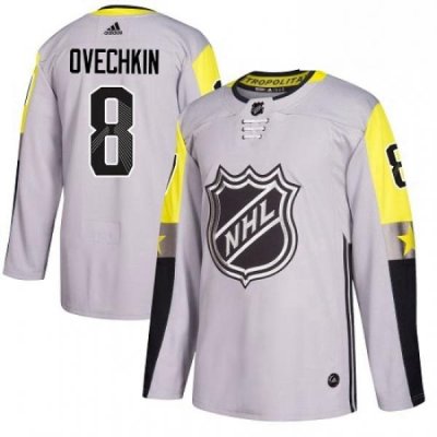 Youth Adidas Washington Capitals 8 Alex Ovechkin Authentic Gray 2018 All Star Metro Division NHL Jersey