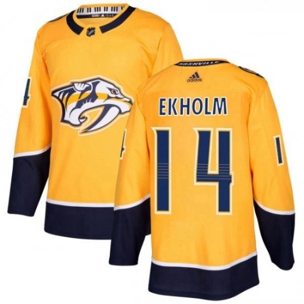 Youth Adidas Nashville Predators 14 Mattias Ekholm Authentic Gold Home NHL Jersey