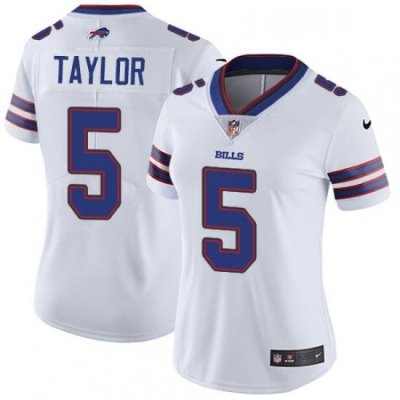 Womens Nike Buffalo Bills 5 Tyrod Taylor White Vapor Untouchable Limited Player NFL Jersey