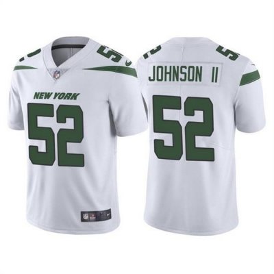 Men New York Jets 52 Jermaine Johnson II 2022 White Vapor Untouchable Limited Stitched jersey