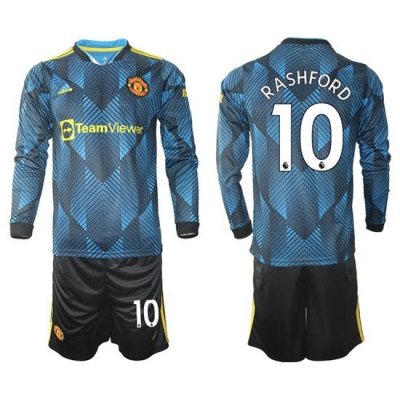 Men Manchester United Long Sleeve Soccer Jerseys 552