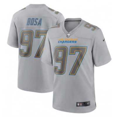 Men Los Angeles Chargers 97 Joey Bosa Grey Atmosphere Fashion Stitched Game Jersey