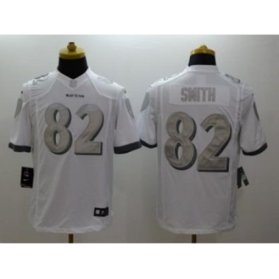 Nike Baltimore Ravens 82 Torrey Smith White Game Platinum NFL Jersey