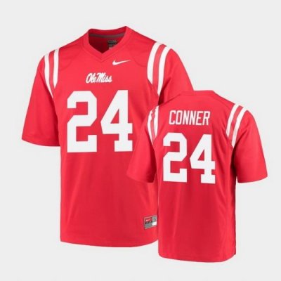 Men Ole Miss Rebels Snoop Conner College Football Red Game Jersey