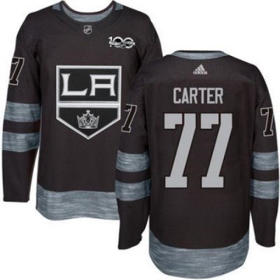 Kings #77 Jeff Carter Black 1917 2017 100th Anniversary Stitched NHL Jersey