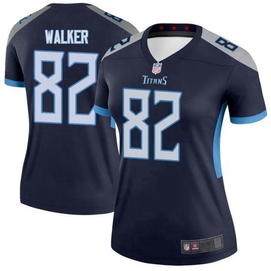 Women Tennessee Titans 82 Delanie Walker Legend Navy Limited Jersey