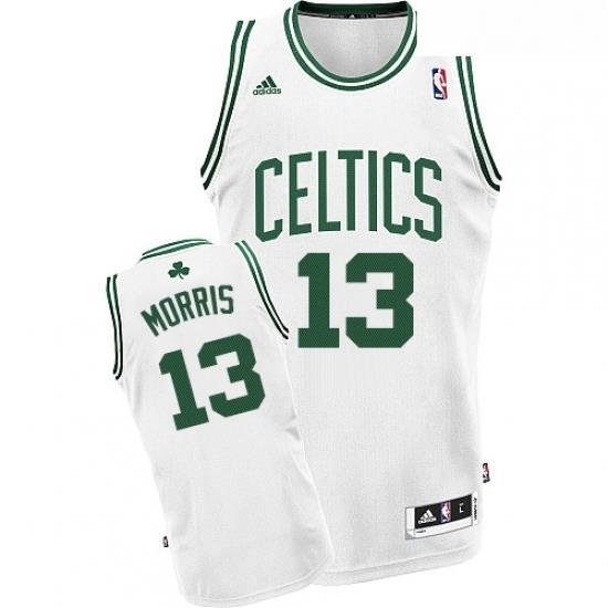 Youth Adidas Boston Celtics 13 Marcus Morris Swingman White Home NBA Jersey