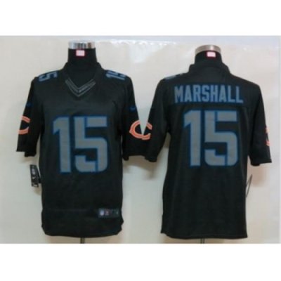 Nike Chicago Bears 15 Brandon Marshall Black Limited Impact NFL Jersey