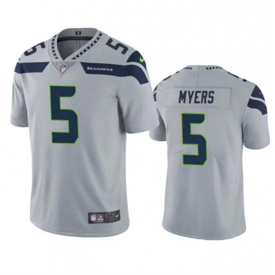 Men Seattle Seahawks 5 Jason Myers Grey Vapor Untouchable Limited Stitched Jersey