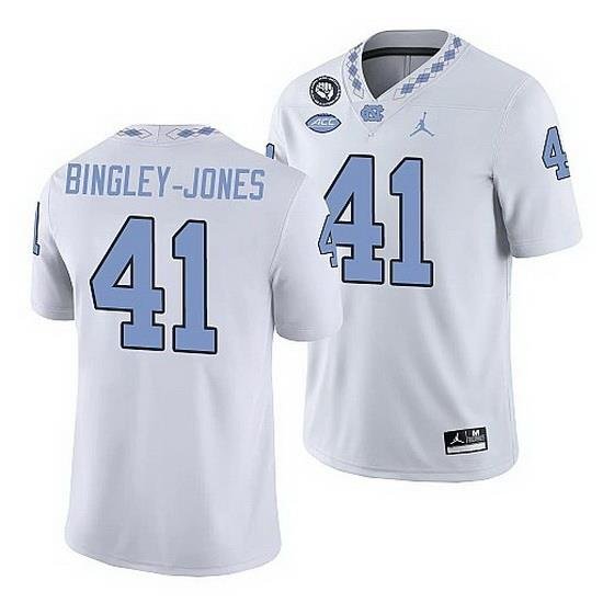 North Carolina Tar Heels Kedrick Bingley Jones White Game Football Replica Jersey