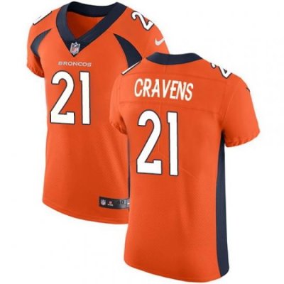 Nike Broncos #21 Su a Cravens Orange Team Color Mens Stitched NFL Vapor Untouchable Elite Jersey