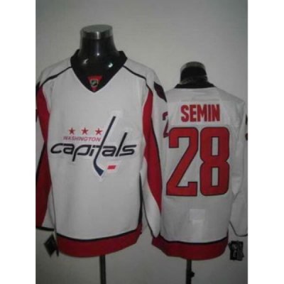 Washington Capitals 28 semin white Jerseys