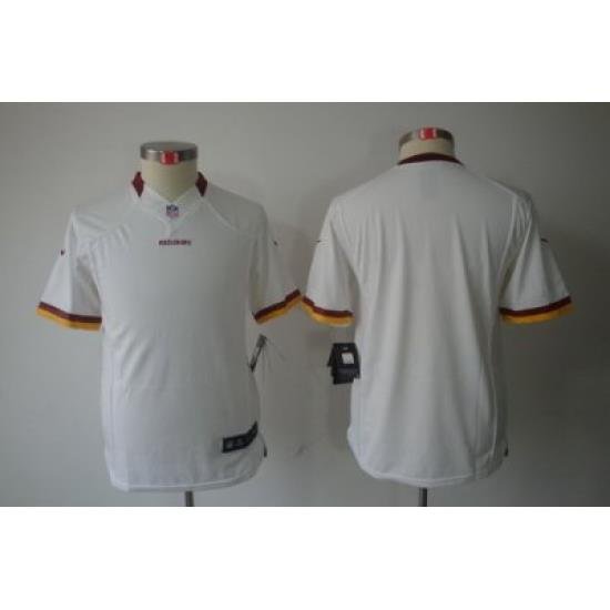 Nike Youth Washington RedSkins Blank White Color[Youth Limited Jerseys]