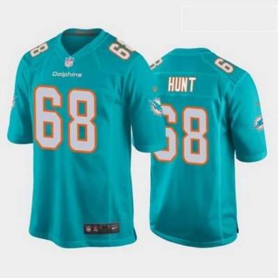 men robert hunt miami dolphins aqua game jersey