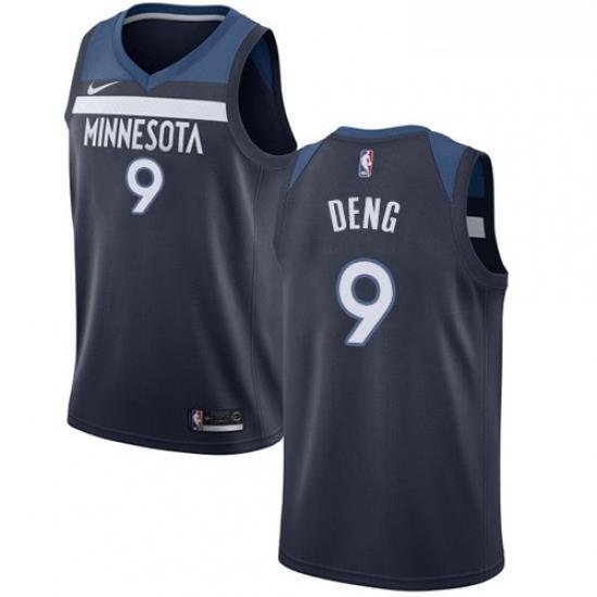 Womens Nike Minnesota Timberwolves 9 Luol Deng Swingman Navy Blue NBA Jersey Icon Edition