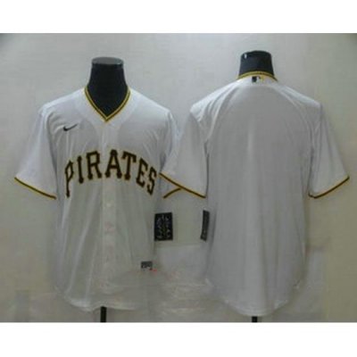 Men Pittsburgh Pirates Blank White Stitched MLB Cool Base Nike Jersey