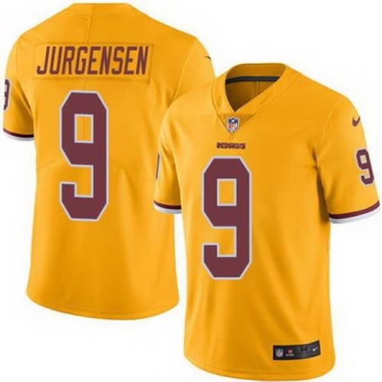 Nike Redskins #9 Sonny Jurgensen Gold Mens Stitched NFL Limited Rush Jersey