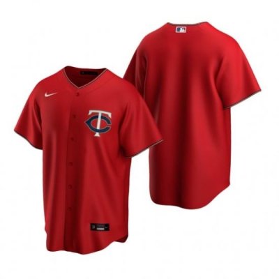 Mens Nike Minnesota TWins Blank Red Alternate Stitched Baseball Jersey