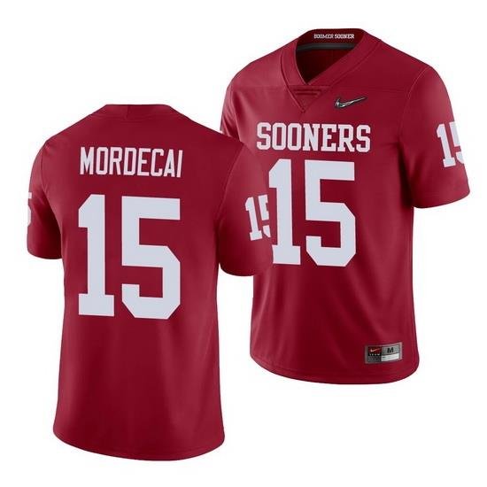 Oklahoma Sooners Tanner Mordecai Crimson College Football Men'S Jersey