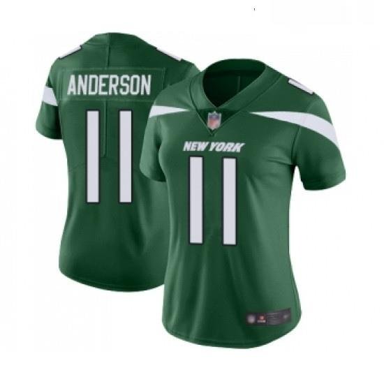 Womens New York Jets 11 Robby Anderson Green Team Color Vapor Untouchable Limited Player Football Jersey