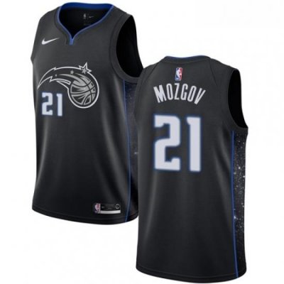 Womens Nike Orlando Magic 21 Timofey Mozgov Swingman Black NBA Jersey City Edition