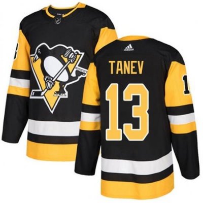 Men Pittsburgh Penguins 13 Brandon Tanev Black Home Stitched NHL Jersey