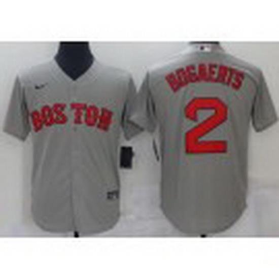 Men Boston Red Sox 2 Xander Bogaerts Grey NeW Cool Base Stitched Nike Jersey