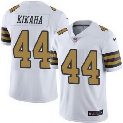 Nike Saints #44 Hau 27oli Kikaha White Mens Stitched NFL Limited Rush Jersey