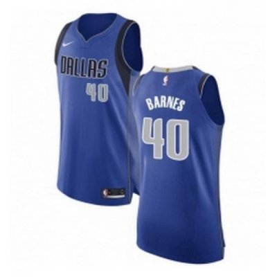 Womens Nike Dallas Mavericks 40 Harrison Barnes Authentic Royal Blue Road NBA Jersey Icon Edition