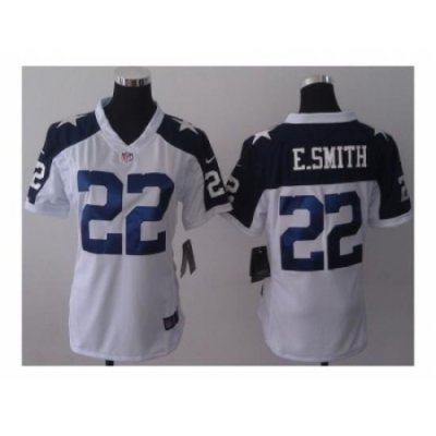 Nike women nfl jerseys dallas cowboys #22 e.smitth thankgivings white