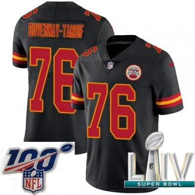 2020 Super Bowl LIV Youth Nike Kansas City Chiefs #76 Laurent Duvernay-Tardif Limited Black Rush Vapor Untouchable NFL Jersey