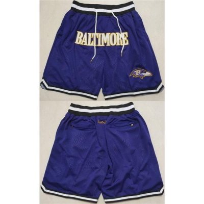 Men Baltimore Ravens Purple Shorts1