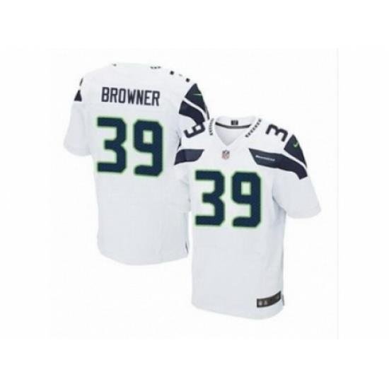 Nike Seattle SeahaWks 39 Brandon BroWner White Elite NFL Jerse