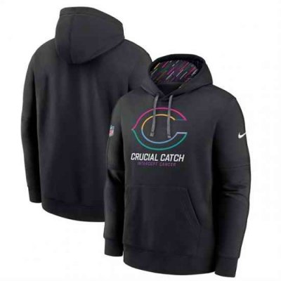 Men Chicago Bears Black 2024 Crucial Catch Club Pullover Hoodie