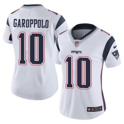 Nike Patriots #10 Jimmy Garoppolo White Womens Stitched NFL Vapor Untouchable Limited Jersey