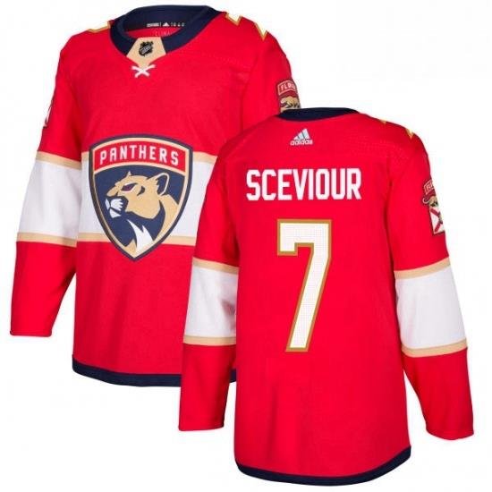 Mens Adidas Florida Panthers 7 Colton Sceviour Premier Red Home NHL Jersey