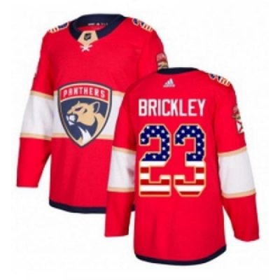 Youth Adidas Florida Panthers 23 Connor Brickley Authentic Red USA Flag Fashion NHL Jersey