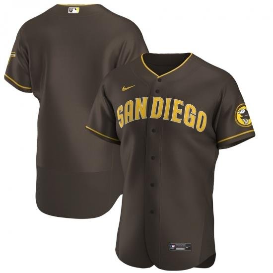 Men San Diego Padres Men Nike BroWn Flex Base Alternate Team MLB Jersey