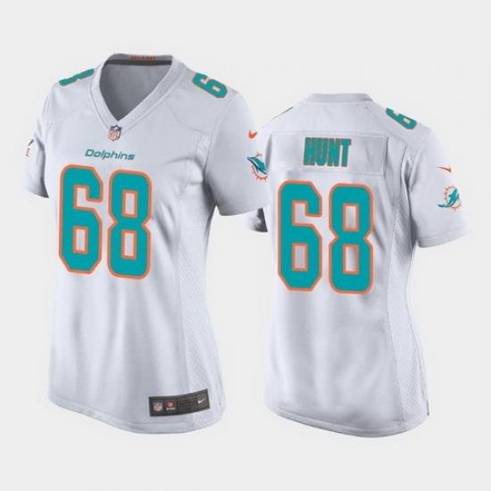 women robert hunt miami dolphins white game jersey