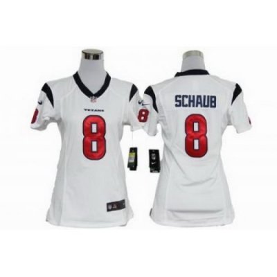 Women Nike Houston Texans #8 schaub White Jerseys