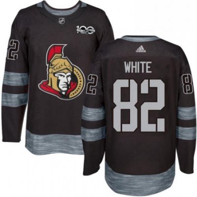 Mens Adidas Ottawa Senators 82 Colin White Authentic Black 1917 2017 100th Anniversary NHL Jersey